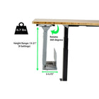 Uncaged Ergonomics Support CPU sous le bureau avec pivot et glissière-La construction métallique durable est conçue pour durer