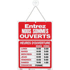 US Stamp & Sign - Panneau d'heures d'ouverture, Ouvert/Fermé, 9 x 11 po, français-Lettres et chiffres en vinyle de longue durée s'apposent sur affiche Heures Ouvrables en plastique  