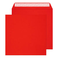Blake - Enveloppes d'invitation rouges brillantes de couleur creative de-8 5/8po l x 8 5/8 po L-Moteur de feu rouge-Paquet de 10-Moteur De Feu Rouge