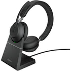 Jabra Evolve2 65, Link 380c, casque stéréo MS avec support - Noir-Type : Casque supra-auriculaire stéréo sans fil