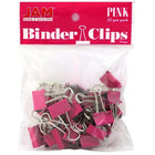 JAM Paper – Ensemble de fournitures de bureau, trombones et pince-notes, rose (218334pi)-Un paquet de chacun