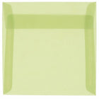 JAM Paper Enveloppes carrées translucides de 6 x 6 po, vert feuille, 50/paquet-Enveloppes translucides vert feuille