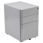 Flash Furniture Classeur mobile à 3 tiroirs avec tiroir suspendu-Gris (HZCHPL01GRY)-Tiroirs à surface lisse avec poignées latérales