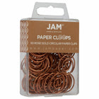 JAM PAPER - Trombones Circulaires Colores, Or Rose, 2 Paquets de 50-Quantite : 50 par boîte; 2 Boîtes
