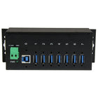 StarTechMD ® Concentrateur industriel à 7 ports USB 3.0, ESD et protection contre les surtensions-Fonctionne dans des environnements industriels extrêmes, avec une plage de températures de fonctionnement étendue