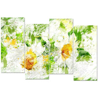 Designart – Art imprimé sur toile, paire de fleurs blanches, (PT3433-271)-Impression