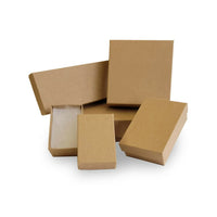 Eddie's - Boîtes à bijoux - #65 Large - 6-1/8 po l x 5 1/8 po P x 1 1/8 po H - Kraft - 100/paquet-Kraft