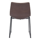 Zuo - Chaise Smart Espresso Retro-Capacite de poids 250lb