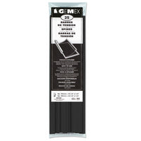Gemex - Barres de tension pour Couverture de Présentation, Noir, Format Légal,14'',  1/4'' Capacité, 25 Pqt-Les barres de tension de Gemex lient et présentent les feuilles et documents non perforés de manière professionnelle et attrayante tout en s’assurant que vous puissiez les consulter et préserver à long terme