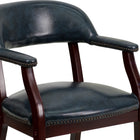 Flash Furniture – Chaise de conférence en vinyle BZ105NVY avec accoudoirs fixes, marine-Coussins profilés