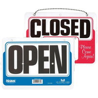 HeadLine - AfficheOpen/Closed recto verso avec l'heure de retour-Affiche réversible