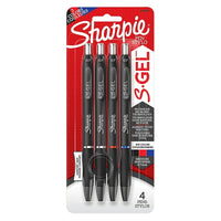 Stylos à encre gel S-Gel de Sharpie, 7 mm, couleurs variées, paquet de 4-Gel