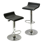 Winsome – Tabourets réglables à élévation pneumatique Spectrum, noir, 2/boîte-Sièges confortables profilés en similicuir noir