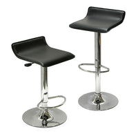 Winsome – Tabourets réglables à élévation pneumatique Spectrum, noir, 2/boîte-Sièges confortables profilés en similicuir noir