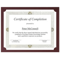 St. James® – Porte-certificat/carte de présentation, non pliant, lin, Bourgogne, paq./25-Bourgogne