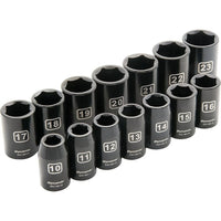 Dynamic Tools – Ensemble de 14 douilles 6 pans standards, à prise de 1/2 po, pour clés à chocs métriques 10 mm à 23 mm-Contient : 10, 11, 12, 13, 14, 15, 16, 17, 18, 19, 20, 21, 22, 23 mm