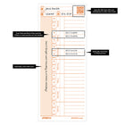Cartes de pointage uPunch - Paquet de 100 ( CRTC1050)-Dimensions : 8,5" H x 3,5" L x 0,5" P