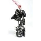 Drive Medical - Fauteuil de transport Travelite dans un sac-Fauteuil de transport léger en aluminium solide couleur gris bronze