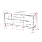 CorLiving THW-540-B Hollywood Meuble TV gris foncé avec tiroirs pour téléviseurs jusqu'à 55"-Montage facile