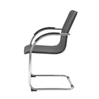 Nicer Furniture - chaise d'accueil empilable, 4 pièces, noir-Assise et dossier en polypropylène noir