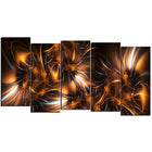 Designart – Art moderne imprimé sur toile, étoiles argentées et or, 5 panneaux (PT3039-1084)-Impression