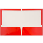 JAM Paper Chemises de présentation lustrées avec deux pochettes, 9 x 12 po, rouge, 12/paq.-Taille : 9,25 x 11,5 po