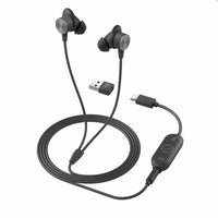 Logitech - Écouteurs Zone Wired avec micro anti-parasite-Grâce au micro anti-parasite sur l’écouteur gauche qui capture chacune de vos paroles avec une clarté incomparable, les écouteurs Zone Wired améliorent toutes les réunions