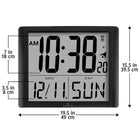 Marathon - Horloge atomique numérique murale Super-Jumbo avec chiffres de 7 po, noir-AUTO-RÉGLAGE - utilise les fréquences radio diffusées de l'horloge atomique colourado de NIST