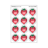 TREND enterprises - Autocollants rétro puants Berry Good au parfum de fraise - 1,25 po - Paquet de 24-Pour les enfants âgés de 3 ans et plus