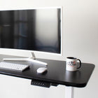 AnthroDesk - Bureau assis/debout electrique - Starter Blanc avec une surface de travail BM 48" x 30"-Couleur Du Cadre: Blanc