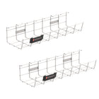 ShoppingAll - Chemin de câbles sous le bureau - Blanc - Lot de 2-Rack Large Et Spacieux:Profitez de notre espace de rangement de 120 mm x 420 mm qui garde les câbles et multiprises hors de vue pour un poste de travail sans encombrement