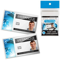 Merangue Auto-Laminage Cartes D'Identité, 20 Paq. de 10-Cartes de visite transparentes avec adhésif auto-laminant