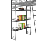 Lit mezzanine double Studio - Argenté-Échelle à l’avant