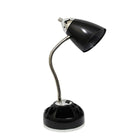 All the Rages - Lampe de bureau avec organisateur Flossy LD1015-BLK, collection Limelights, noir-Lampe noire en plastique