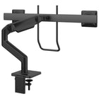 Bras pour moniteur Humanscale M8.1 avec double barre transversale + poignée-Le M8.1 est livré non assemblé pour réduire la taille de l'emballage et ses liaisons modulaires permettent aux utilisateurs de concevoir rapidement l'espace le plus productif sans pièces supplémentaires - tout en économisant efficacement les ressources, l'énergie et les frais d'expédition pour aller de l'usine au bureau. Les bras du moniteur à échelle humaine sont également exempts de produits chimiques nocifs de la Liste rouge.
