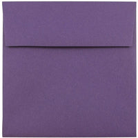JAM Paper Enveloppes carrées de 5,5 x 5,5 po, violet foncé, 1000/paquet (263914942b)-Enveloppes carrées pour invitation