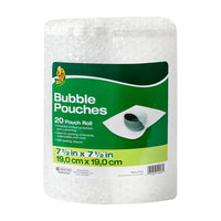 Duck Brand Pochettes à bulles sur rouleau, transparent, 7,5 po x 7,5 po paq./20-Protégez vos articles les plus fragiles avec les pochettes à bulles de la marque Duck®, parfaits pour emballer, déplacer ou ranger vos ornements, objets de collection et petits cadres pour photos. Fermeture auto-scellante.