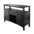Winsome – Buffet de rangement Jasper-Taille totale : 45,75 larg. x 15,75 prof. x 32,13 haut. (po). Étagère ouverte : 49,39 larg. x 14,33 prof. x 6,89 haut. (po).