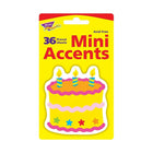 Trend Enterprises Gâteau d'anniversaire Mini Accents, paquet de 216-Les Mini Accents prennent en charge l'apprentissage : à utiliser comme mini-cartes flash ou dans les jeux de mémoire ; invites d'écriture, jetons.
