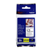 Brother - Ruban d'étiquettes, 12 mm, noir sur blanc, TZeAF231, sans acide-Ruban pour étiqueteuse Brother série P-Touch TZ Flexible ID laminé, sans acide  