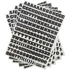 JAM Paper - Feuillets de lettres de l’alphabet, autocollants, noir, 5 paquets de 372/feuille (2132817353g)-Taille : 0,75 po
