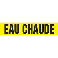 Accuform Signs - Étiquettes Autocollantes Pour Tuyaux, 8po La X 1po H, Dia Du Tuyau 3/4po - 1-1/4po, Noir Sur Jaune, paquet de 5-Couleurs Noir sur jaune