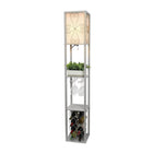 Simple Designs 100 Watt Type A19 ampoule à Base moyenne lampadaire étagère organisateur étagère de rangement et casier à vin-10