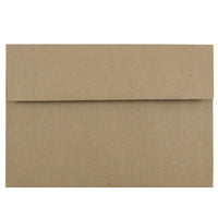 JAM Paper Enveloppes recyclées à 100 % de sacs papier kraft, format livret à ferm. gommée, 6 x 9 1/2 po, brun, 100/paquet-Brun