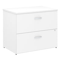 Classeur latéral Studio C de Bush Business Furniture, blanc (SCF136WHSU)-Stratifié thermofusionné sur bois composite