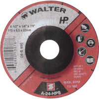 Walter Surface Technologies - Meule Hp À Moyeu Déporté, paquet de 12-Dimension de l'arbre 7/8po