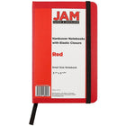 JAM PaperMD – Cahiers de notes à couverture rigide avec fermeture à bande élastique, 3 3/4 x 5 5/8 po, rouge, 2/pqt-2 par paquet