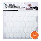 CTG – Carreaux muraux à motif ovale, blanc, 6 pièces-Polyvalent: utilisez les collants muraux pour dosseret à peler et coller pour les murs d'évier de cuisine, le dosseret de salle de bain, les murs de chambre à coucher, la buanderie, l'escalier ou sur toute autre surface plane non poreuse