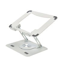 Uncaged Ergonomics - RISE Support pivotant pour ordinateur portable Support de bureau réglable - Blanc-La base pivote sur 360 degrés