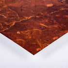 CTG Brands Amber Marble Peel and Stick Wall Tile, 12" x 12", Brown, 12 Pack-Dimension parfaite : chaque feuillet de dosseret mesure 30cm L x 30cm H (11.8"L x 11.8"H) (environ 0,54 mètres carrés/5,80 pieds carrés par carton) ce qui représente 40% de couverture supplémentaire que les carreaux de 25,4cm x 25,4cm (10"x 10")